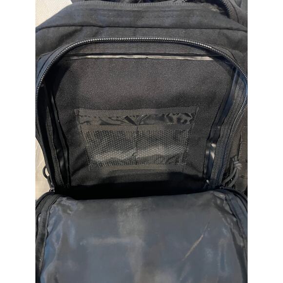 Generic Black Canvas Tactical Backpack - Picture 4 of 5